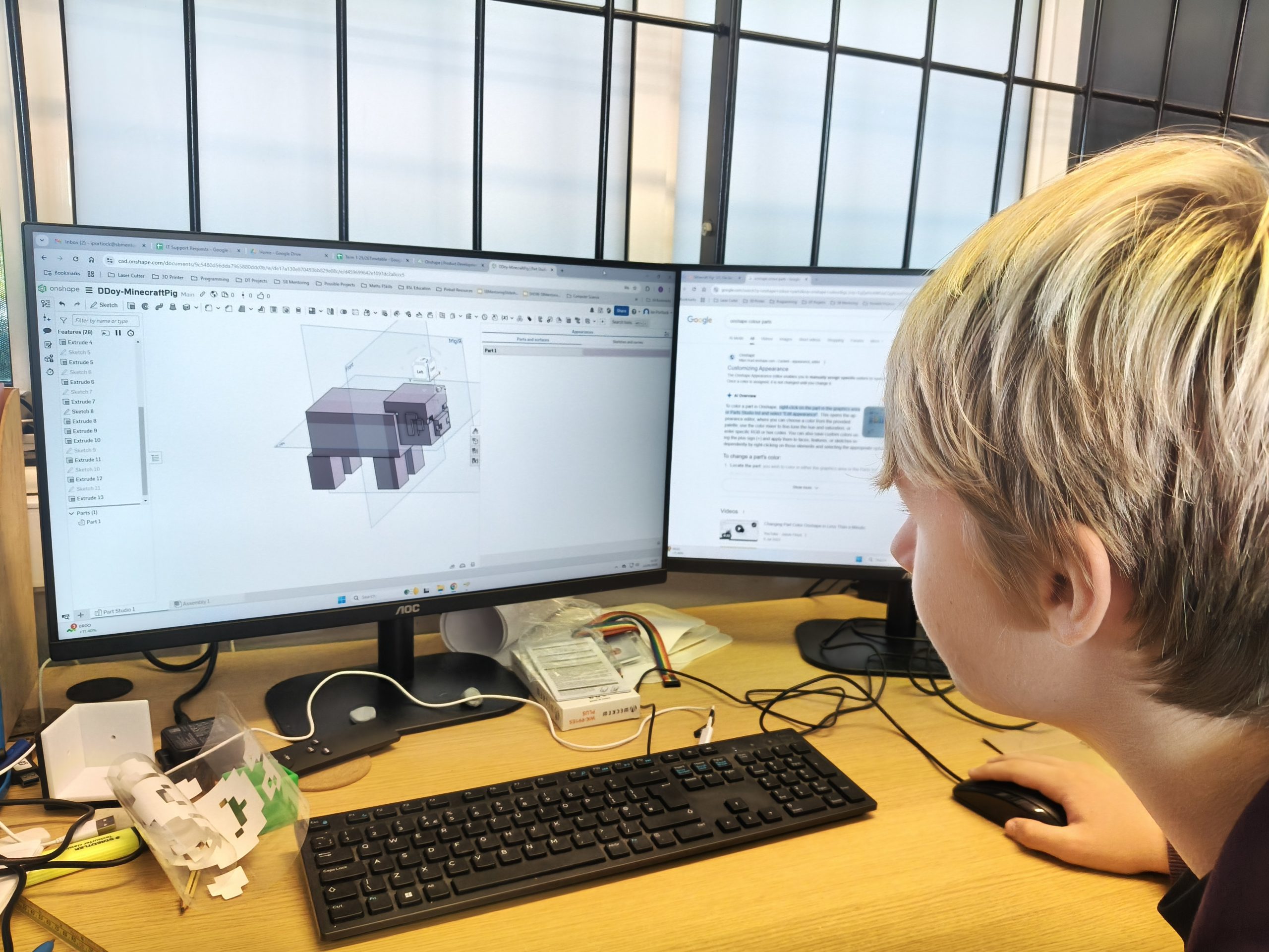 Building Character: Dominic’s Minecraft Pig Takes Shape