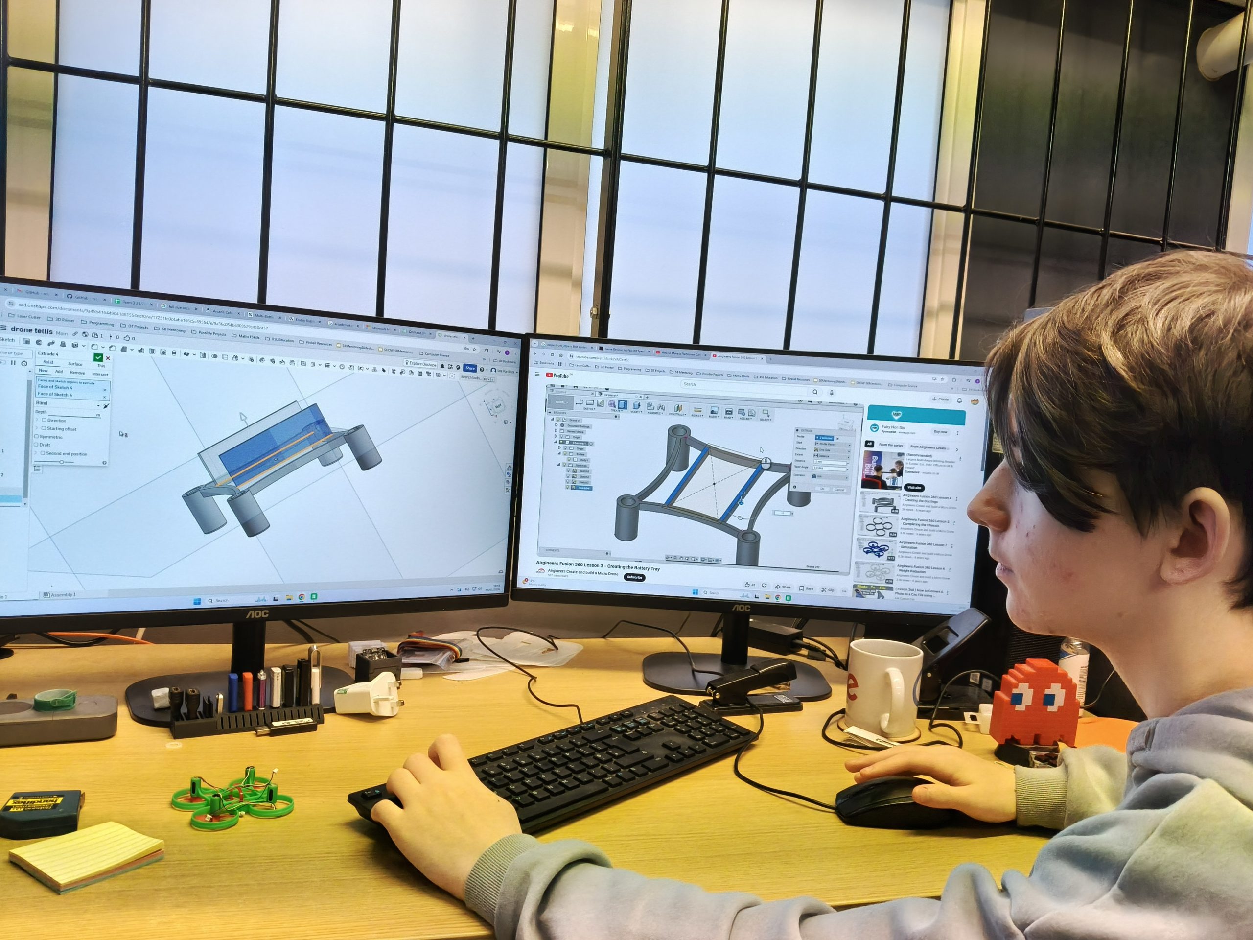 TE Builds Drone Chasis in #OnShape 3D Design