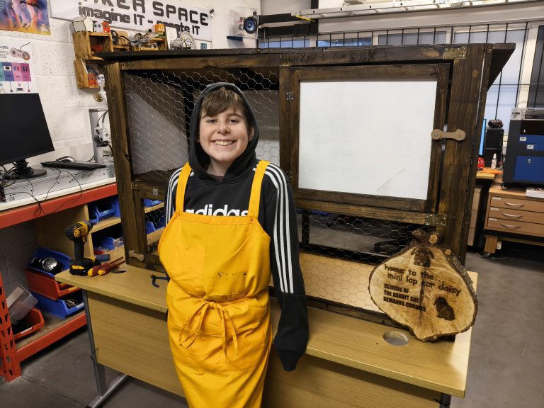 FS Finishes His Rabbit Hutch